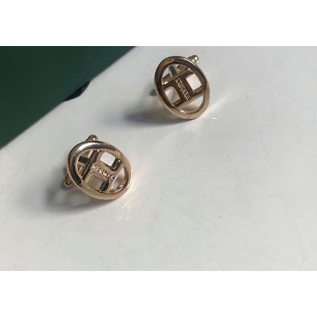 Men's Steel H Inspired Round Cuff Links