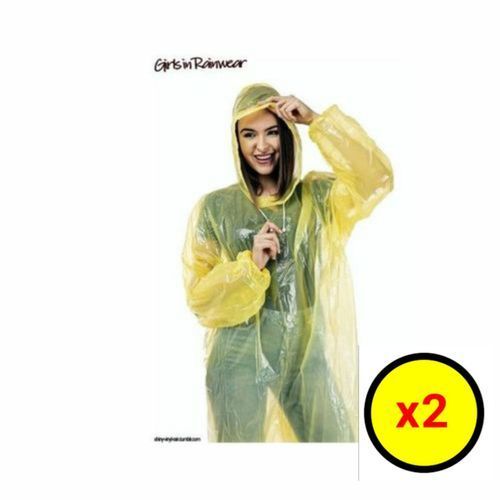Raincoat, Foldable, Pocket Nylon Rain Shield, Rain Coat, Unisex Transparent Rain Cloth - 2 Pieces