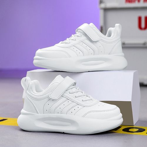 PU Leather Kids White Sneakers Girls Kids' Trendy Sports Shoes White