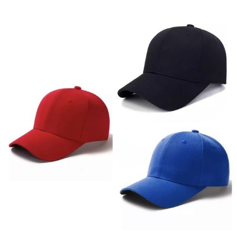 3 In 1 Quality Plain Unisex Face Caps