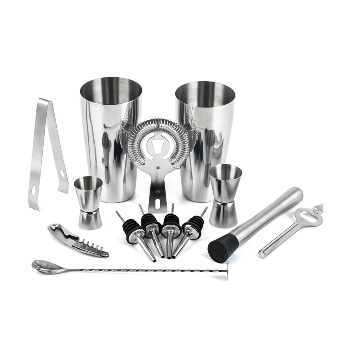 14pcs/set Mixology Bartender Kit Cocktail Shaker Set With