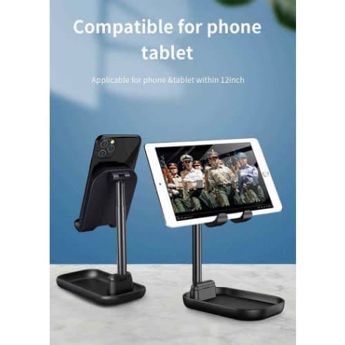 Adjustable Desktop Stand For iPad - Foldable Tablet Holder For Android & iPhone