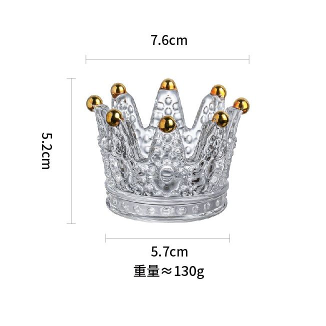1pcTransparent GlCrown Ashtray Cendrier Maison With Sliver Beads Pocket Ashtray For Home Decoration Weed Smoking Accessories