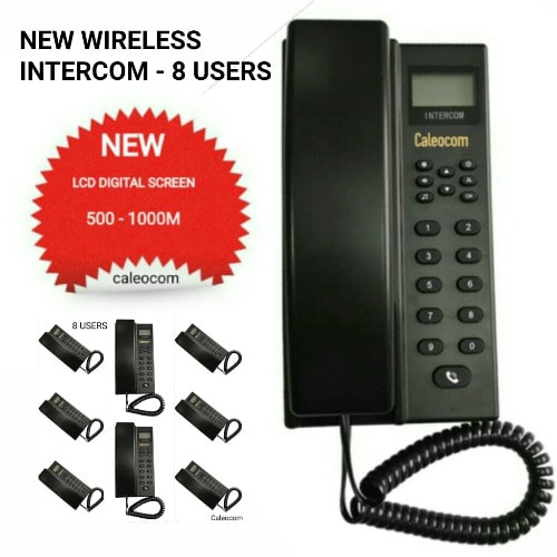 Wireless Intercom Lcd New Model - 8 Users