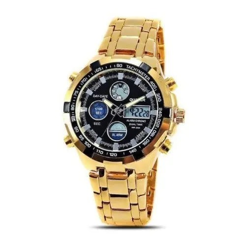 Quamer Men Dual Display Digital Wristwatch