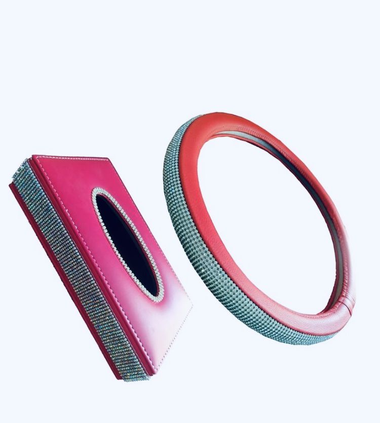 2 In 1 Car Tissue Box With Steering Cover
