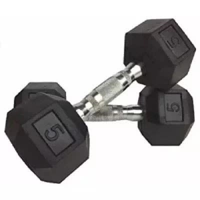 Coated Dumbbell - 10kg - Black