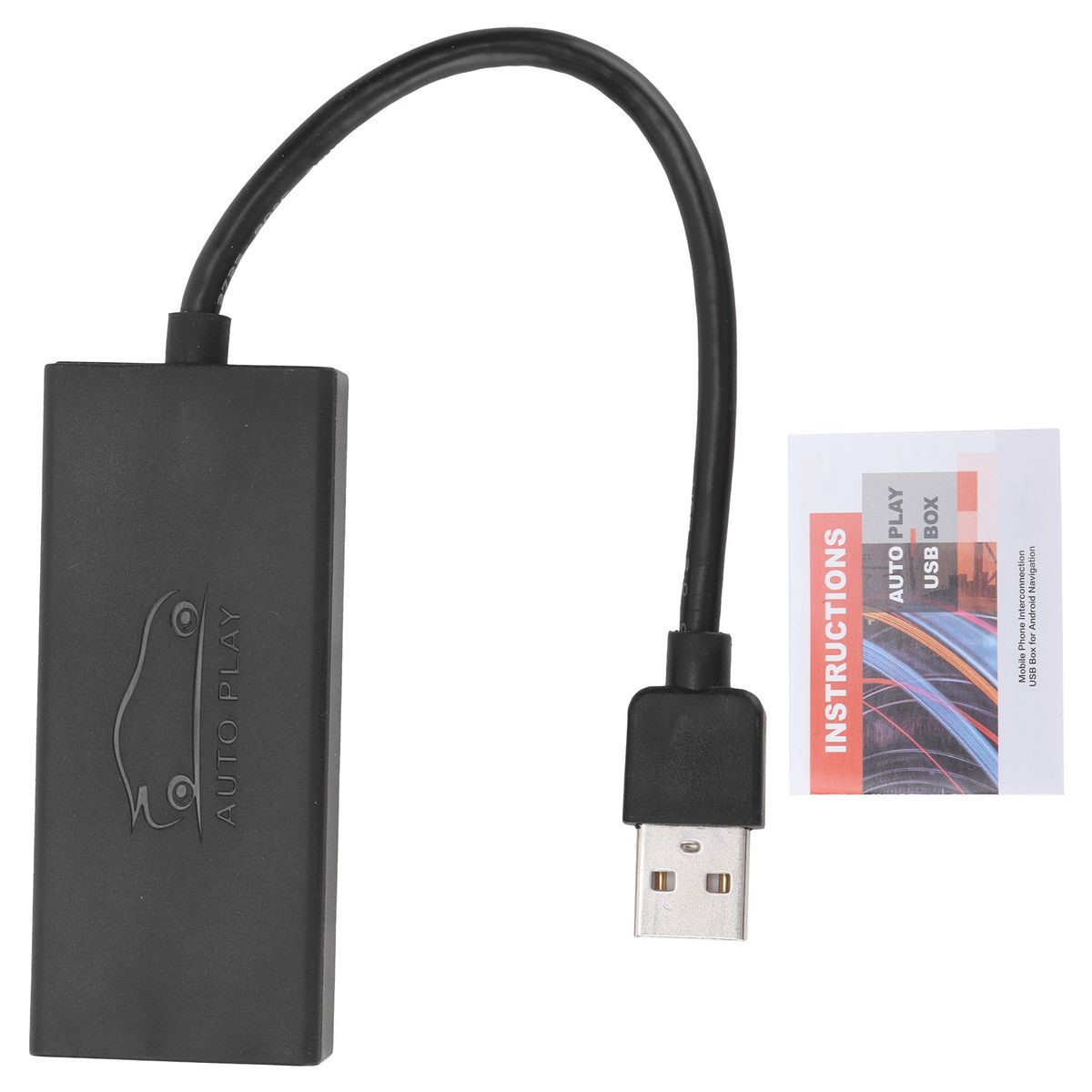 Car Wired USB CarPlay Dongle Adapter Black Compatible For