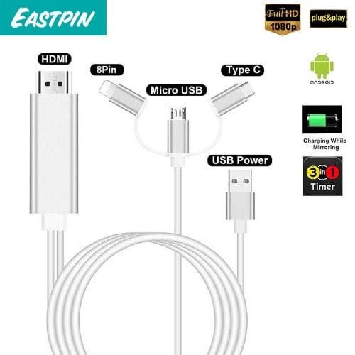 Lightning To Hdmi/hdtv Usb Cable For Phone And Ipad