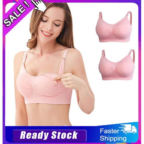 2PACK Full Bust Seamless Nursing Maternity Bras Bralette