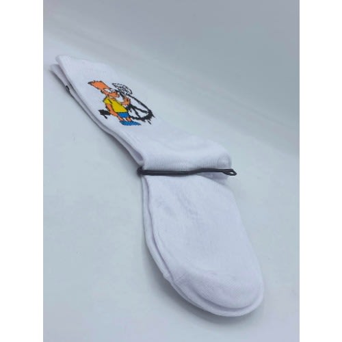 Stylish Men's Ski Punk Fashionable Socks White