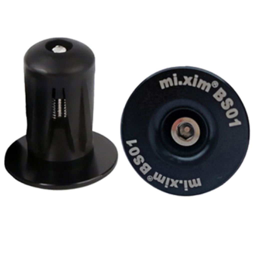 1 Pair Aluminum Alloy Bar End Plugs Handlebar End Caps For MTB Black