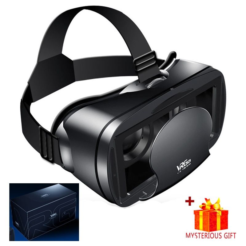 3D VR Headset Smart Virtual Reality Glasses 7 Inches  For Smartphones Phone Android IPhone Lens With Controller
