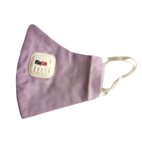 Face-mask With Respirator Valve - Lilac