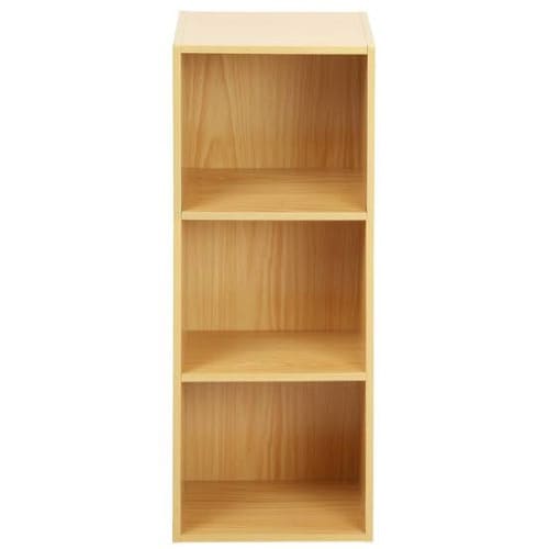 3-tier Open Bookcase Wood Storage Bookshelf - Wood