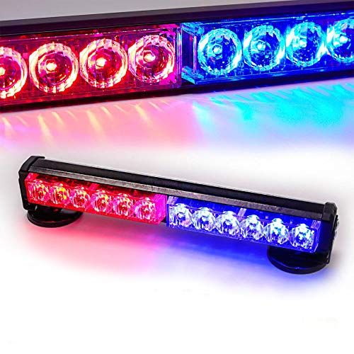 LEJX BlueRed Wireless Traffic Advisor Emergency Lights Bar B