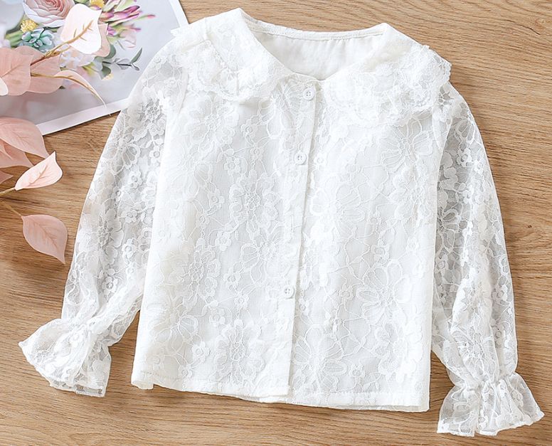 Girl  Fashionable Blouse- White