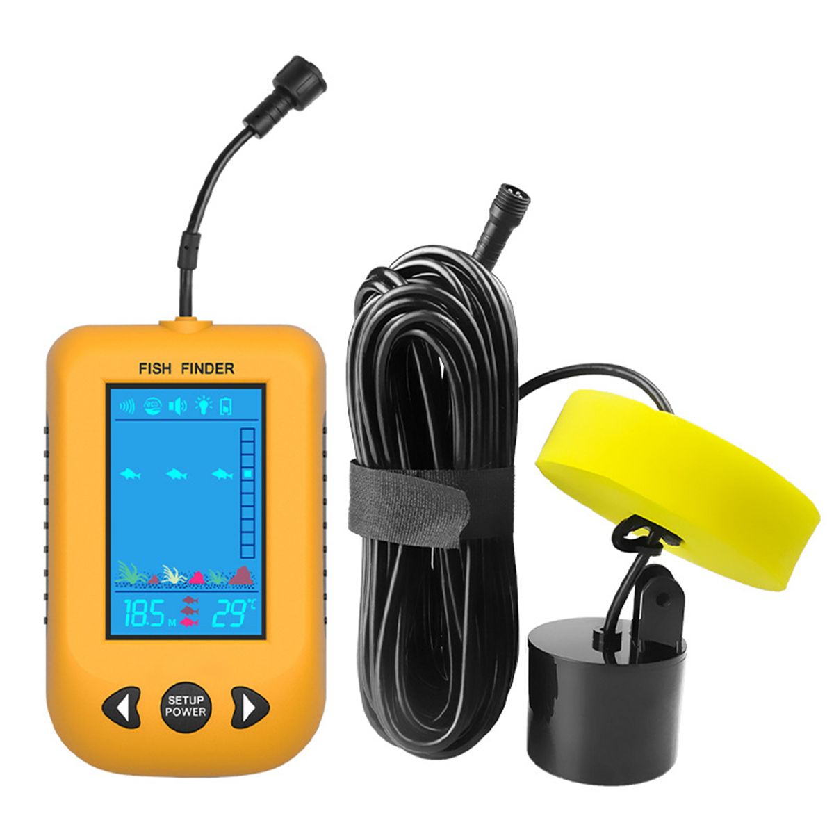 Portable Fish Finder Handheld Wired Fish Depth Finder Kayak