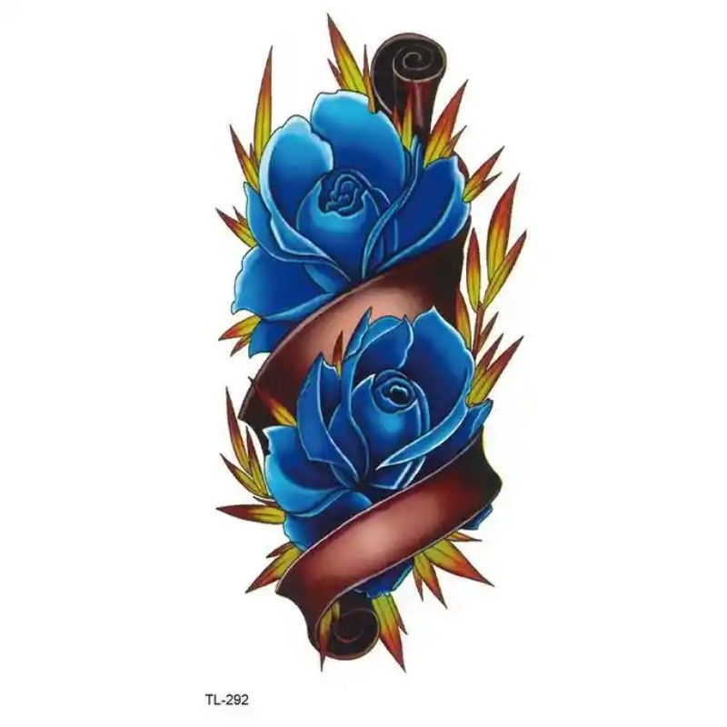 Men And Women Temporary Body Tattoo Flower Sticker