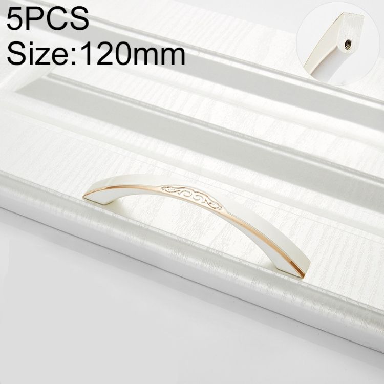 5 PCS 6541-96 Gold + Silver Drawer Cabinet Handle