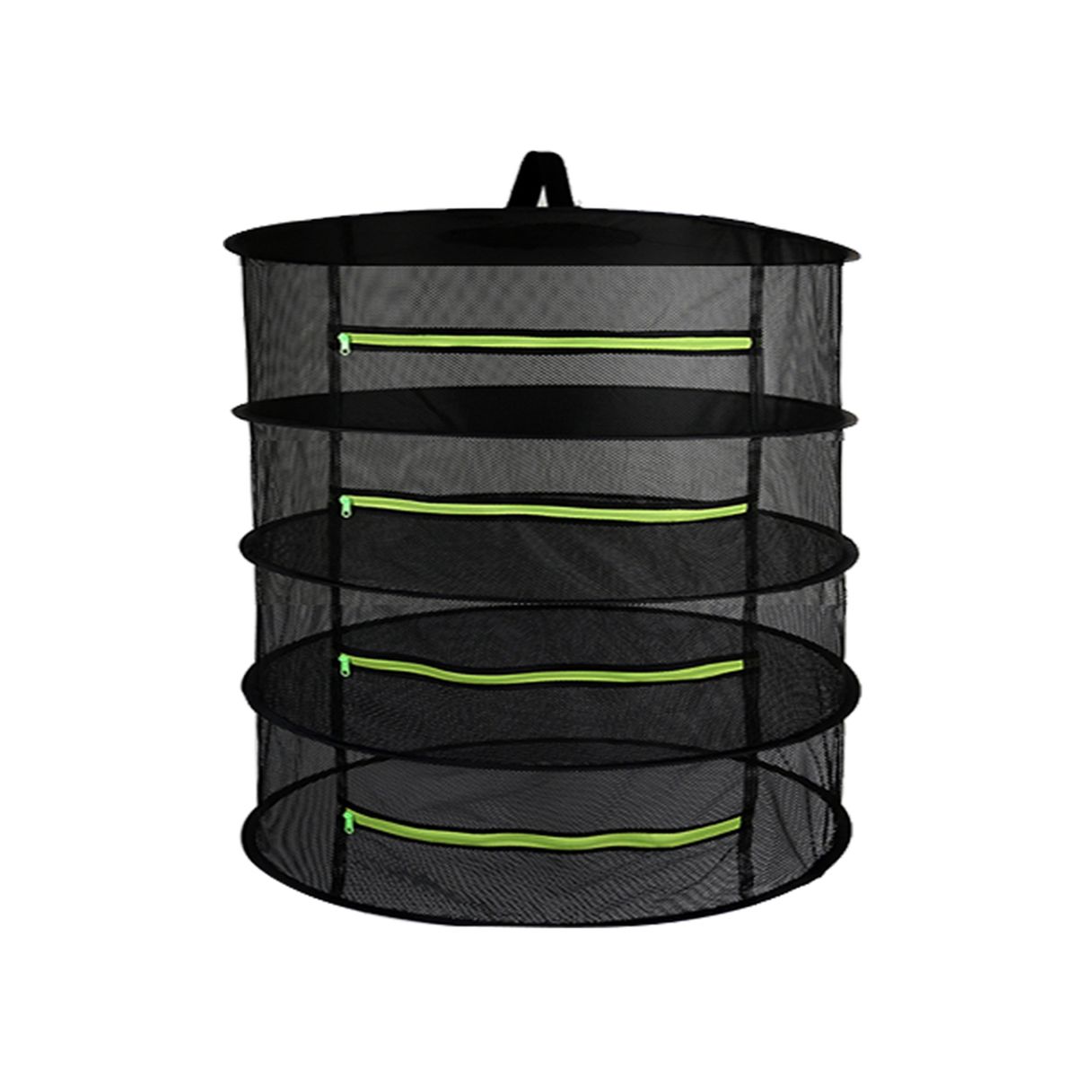 Hanging Basket 4 Layers With Zipper Folding Dry Rack Herb