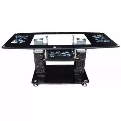 Double Leg Tampered Glass Center Table