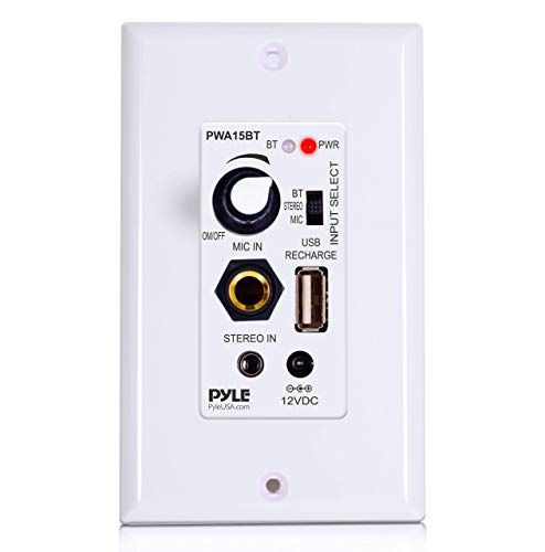 Pyle Bluetooth Receiver Wall Mount  InWall Audio Control Rec