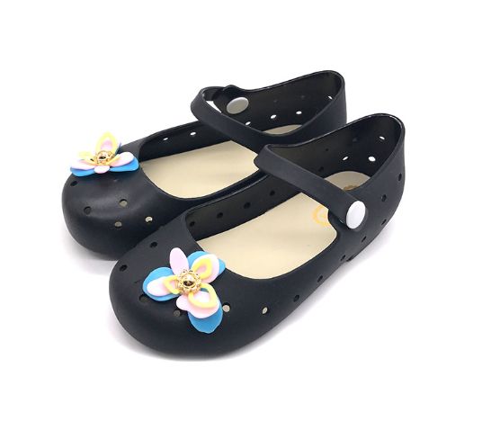 Girls Beautiful Jelly Sandal  Shoe- Black