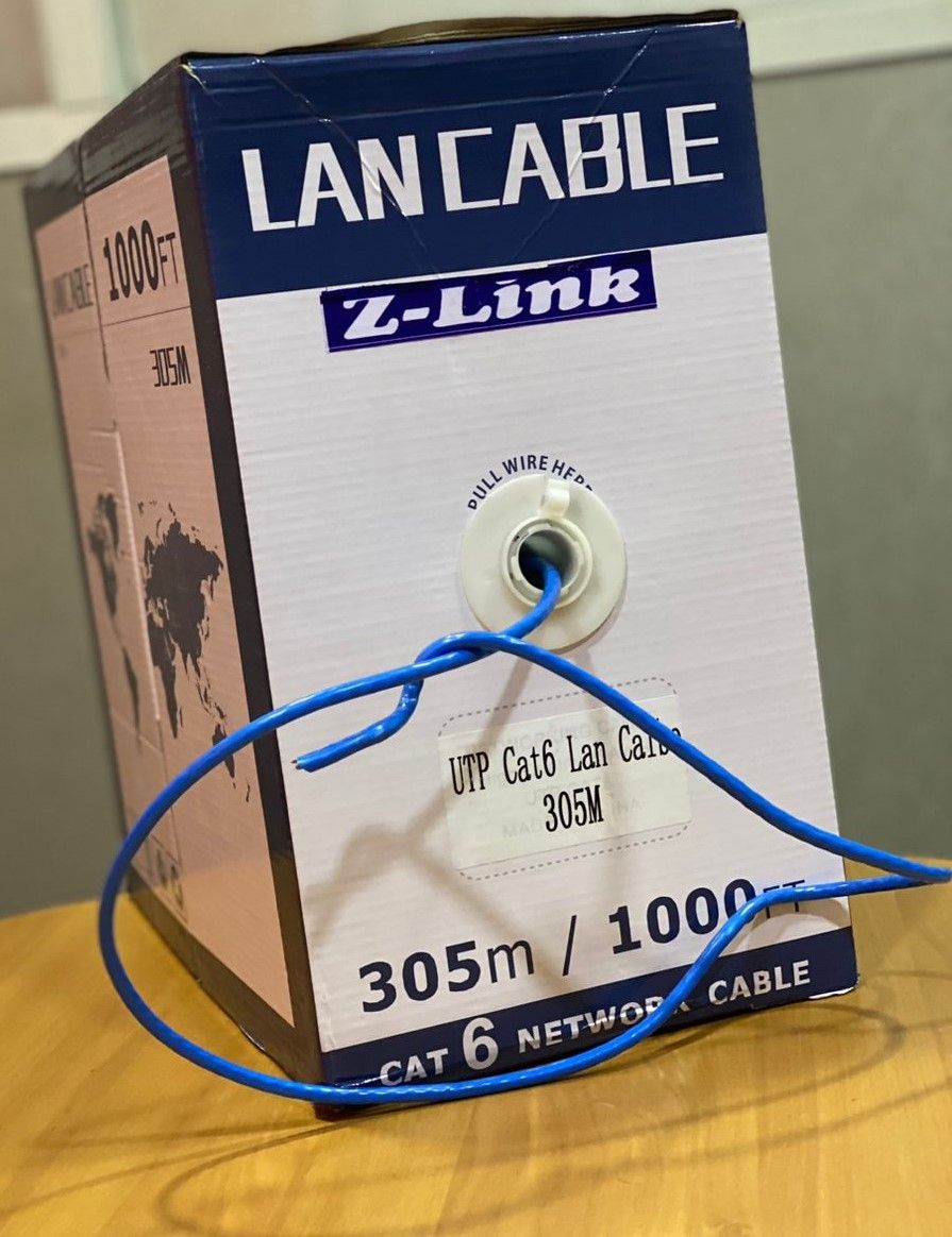 Z-link LANCABLE CAT6 NETWORK CABLE 305M- PURE COPPER Blue