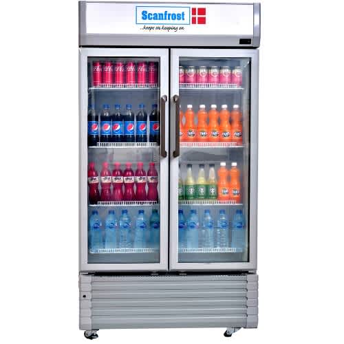 Double Door Bottle Display Chiller - 600L