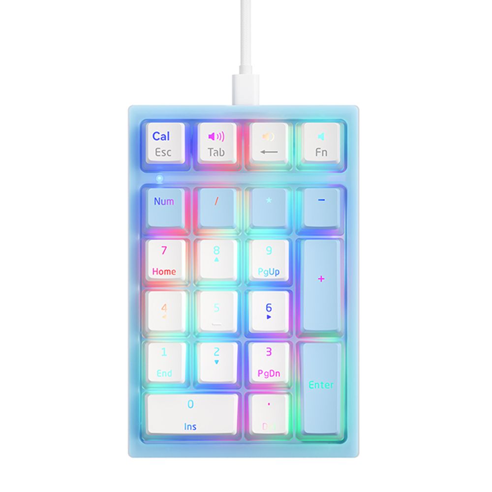 K10 21 Keys Wired Mechanical Numeric Keyboard RGB