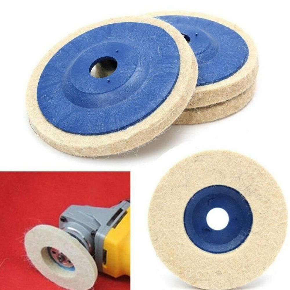 1 Pc 4 Inch Wool Polishing Pads Buffing Angle Grin