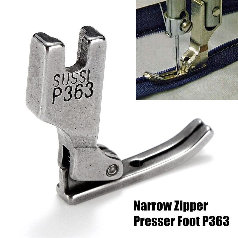 Precise Professional Use High Quality & Durable Narrow Zipper Presser Foot P363 For Industrial Sewing Machine Brother Sliver