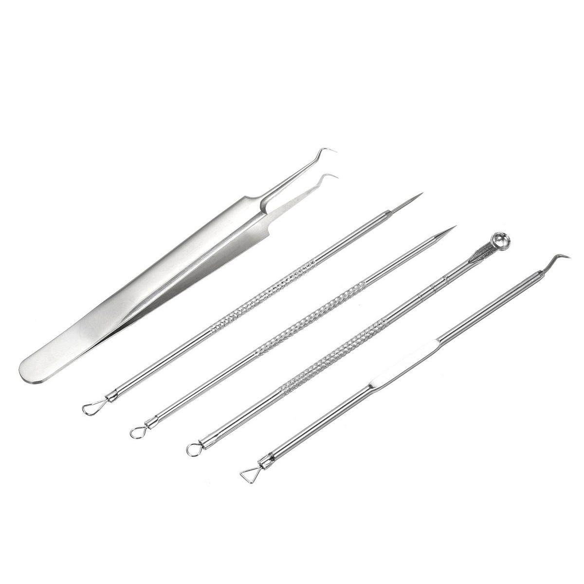 5PCS Stainless steel Acne Removal Kit Blackhead Remover Facial Pimple Comedone Needle