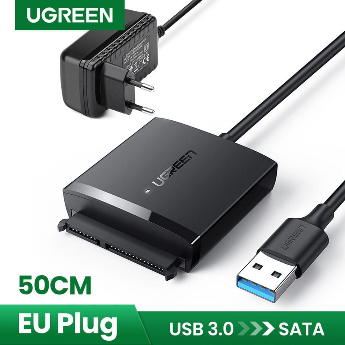 USB to SATA Adapter SATA to USB Hard Drive EU Power Adapter