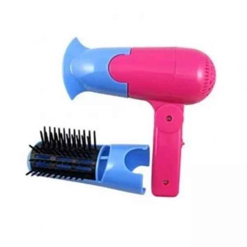 2-in-1 Mini Hair Dryer With Roller