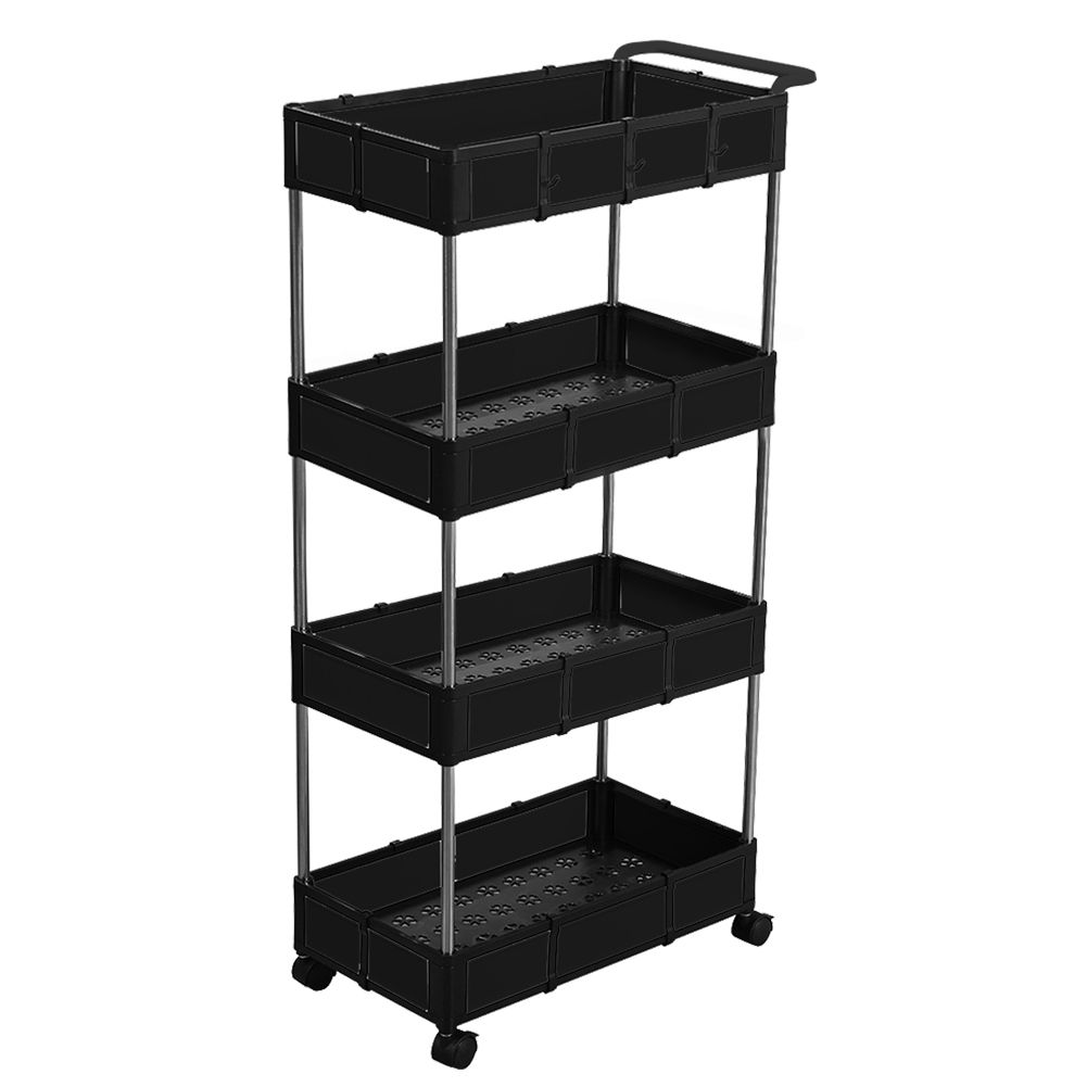 4-Layer Multifunctional Rolling Utility Cart With Detachable