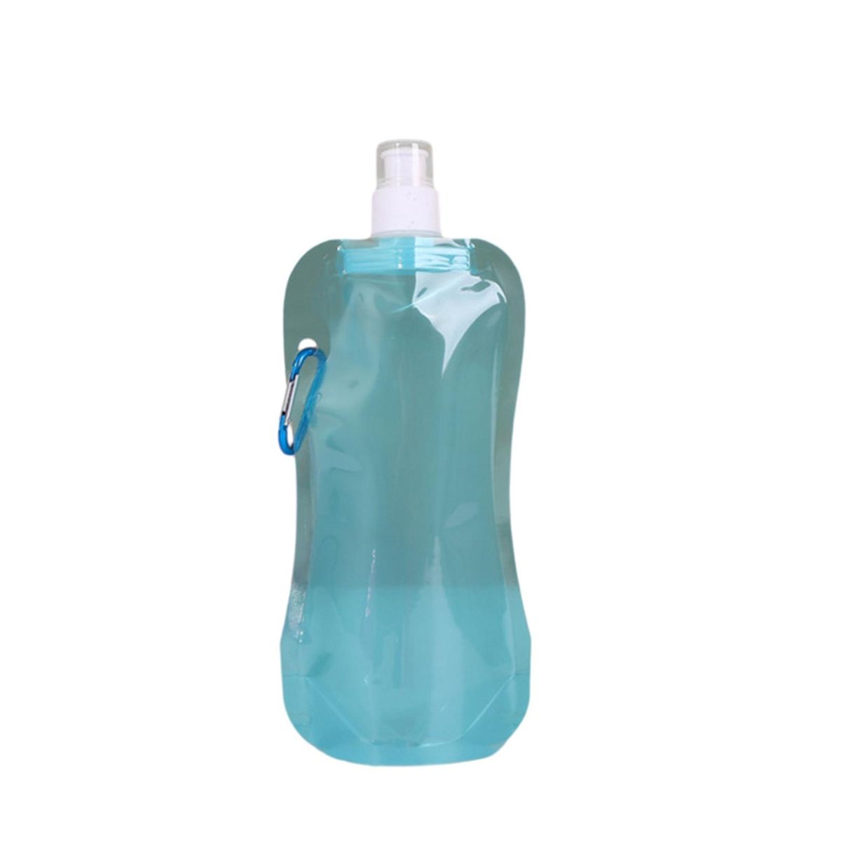 480ml Collapsible Water Bottle Portable Leak-proof for Outdoor Light Blue