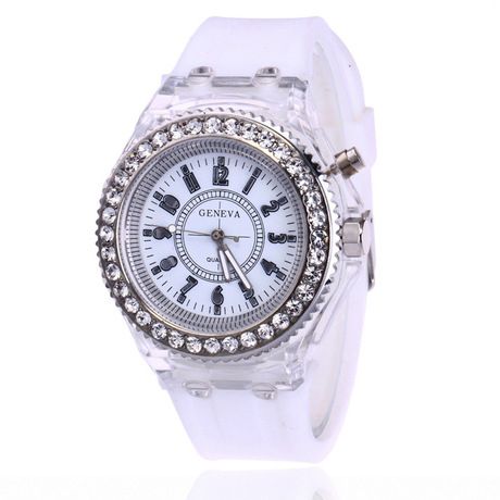New Children Watches Luminous Led Light Wristwatch-White