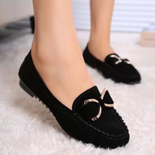 Unique Female Flat Shoe-Black