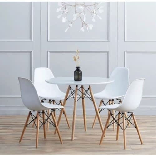 Mini Dining Table Round + 4 Sitting Chairs