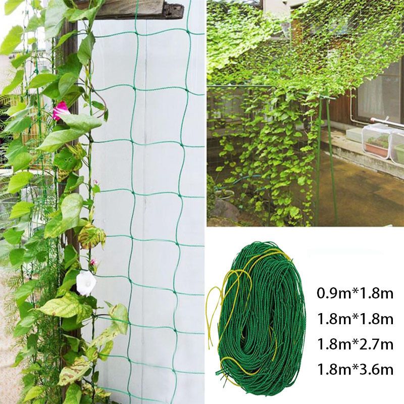 Garden Plants Climbing Net Nylon Trellis Netting With Square Mesh For Climbing Plants-1.8x1.8m