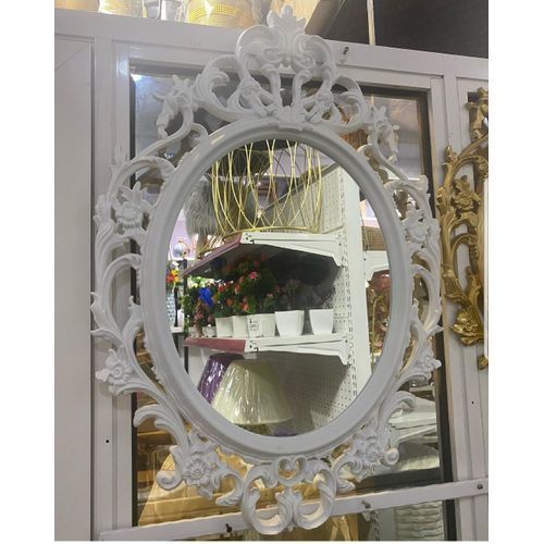 Oval Dressing Mirrior-WHITE