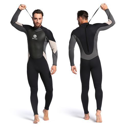 Men's 3mm Back Zip Full Body Wetsuit Swimming Surfing