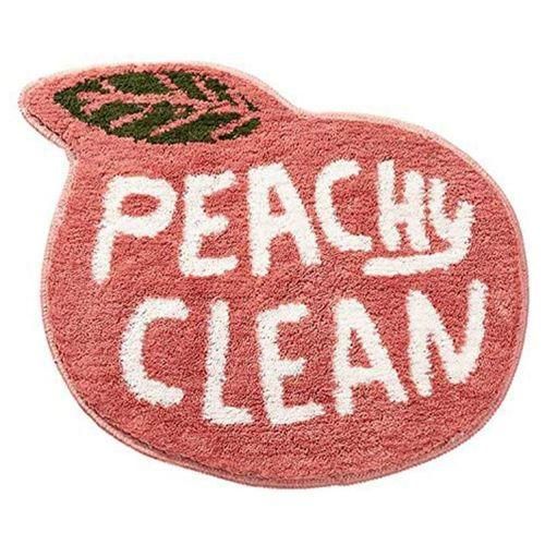 Cartoon Peach Flocking Carpet Floor Mat,for