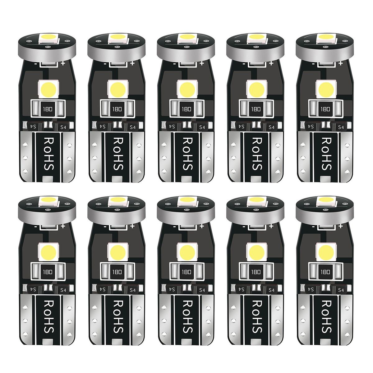 10PCS Car LED Bulbs Side Marker Lights Reading Lights