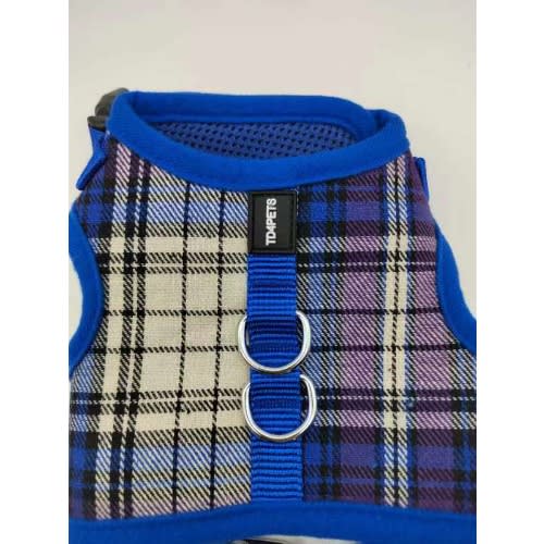TD Authentic Air Mesh Harness With Leash -Medium - Blue