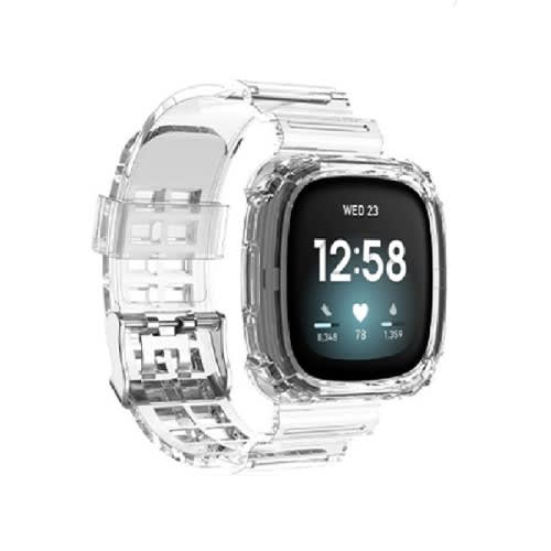 Replacement Strap Bracelet For Fitbit Sense Fitness Tracker - Clear - Large