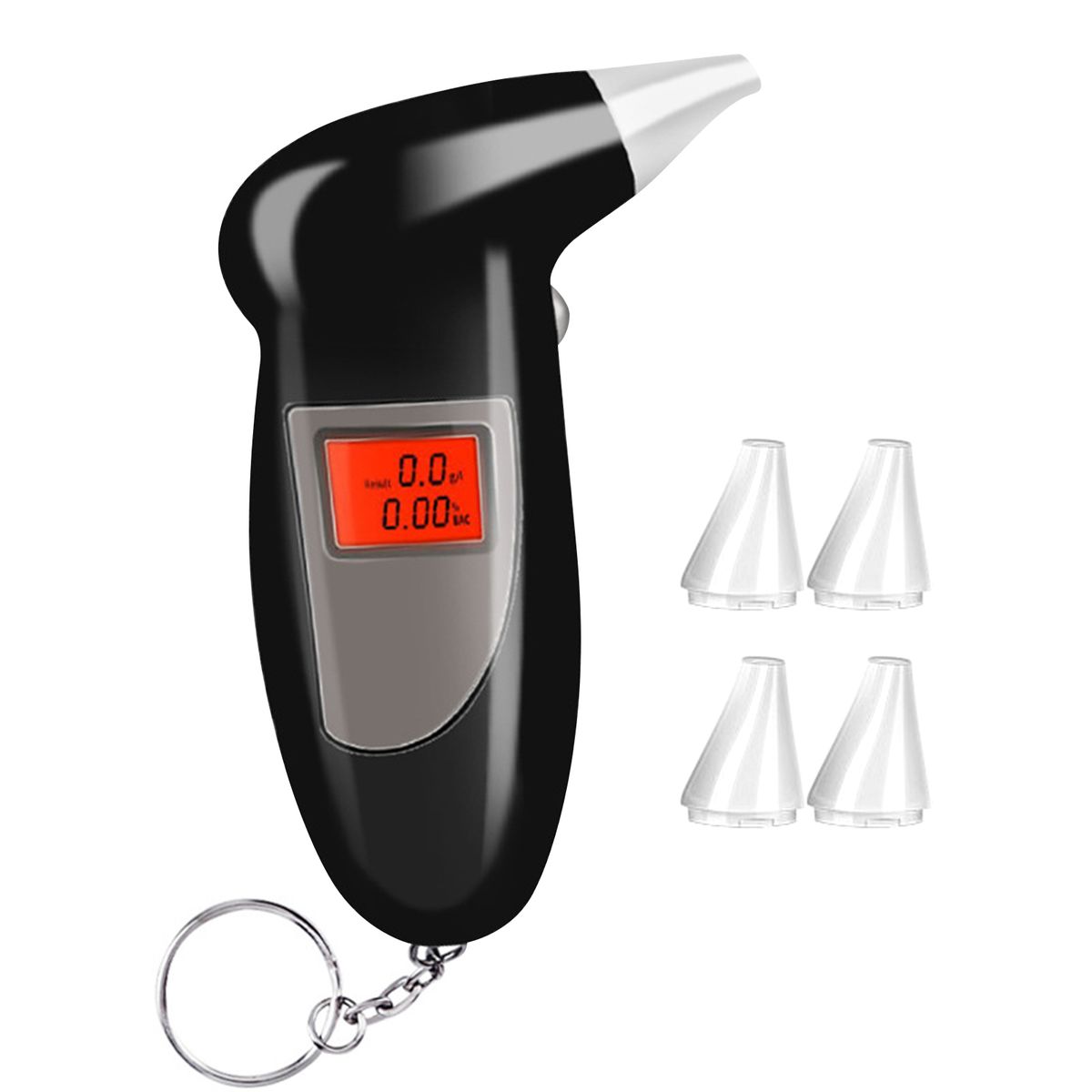 Portable Breathalyzer With 5 Mouthpieces Breath Alcohol