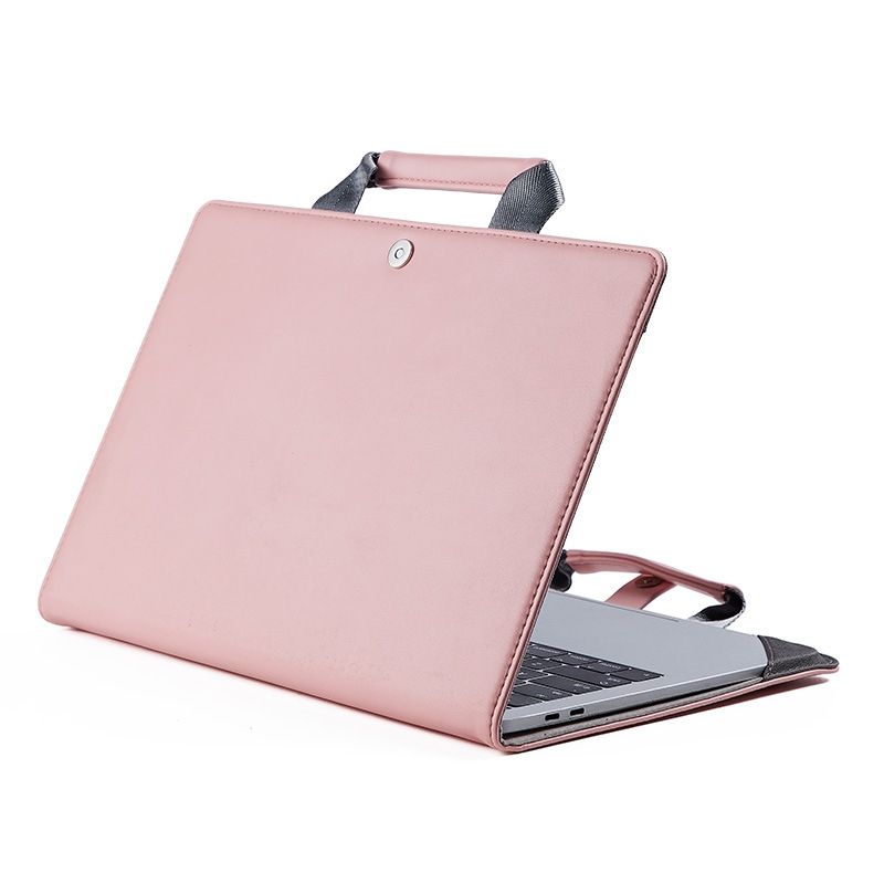 Book Style Laptop Protective Case Handbag For Book 14 Inch(Pink)